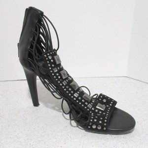 *BAR III Black MOD 'Annette' Strappy Studded Pumps